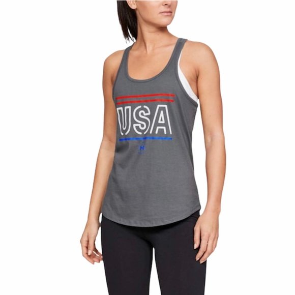 🌸MEGA SALE 🌸 Under Armour Freedom Women's Size Cotton Tank G 1327578 012 - Picture 2 of 5